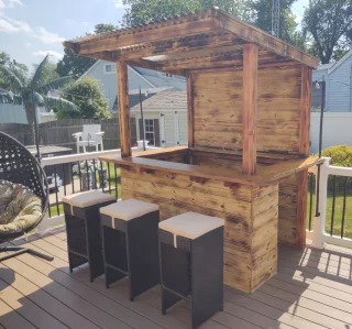 pool side tiki bar builder